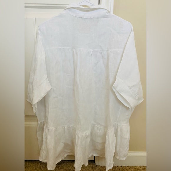 Baci, 100% Linen, Oversized Top, Large, White, Use. - Picture 8 of 9
